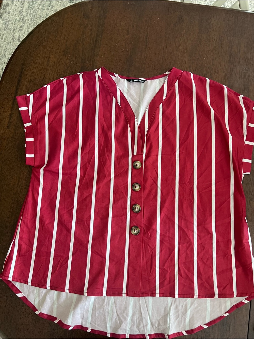 New 2 Shein red and white Women's Tops - Picture 2 of 3